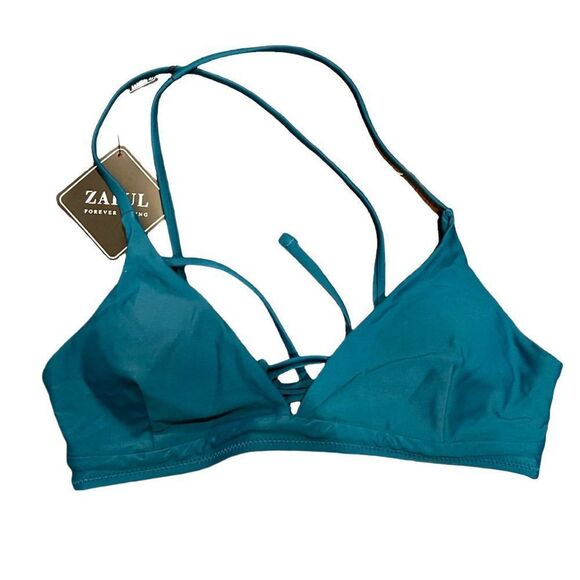 ZAFUL Women's Floral Print High Cut Crossback Lace-Up Bikini - Picture 11 of 17